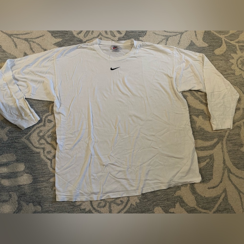Vintage Nike white long sleeve XXL